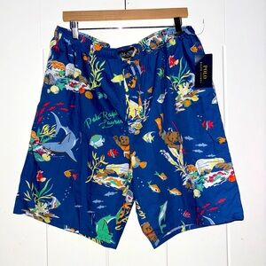 Polo Ralph Lauren‎ Sleep Short Vacation Bear Tropical Hawaiian Lounge NEW Men XL